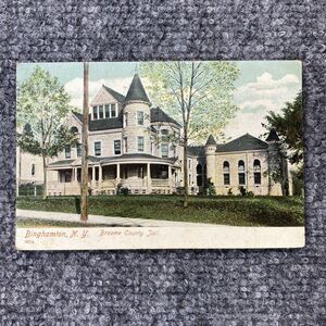 Vintage Binghamton NY Postcard Broome County Jail New York Undivided Back Unpost